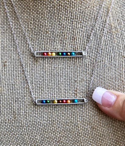 Mini Akoya Rainbow Tube Chain