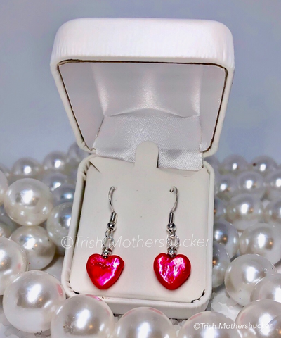 Heart Dangle Earrings ( Custom jewelry)